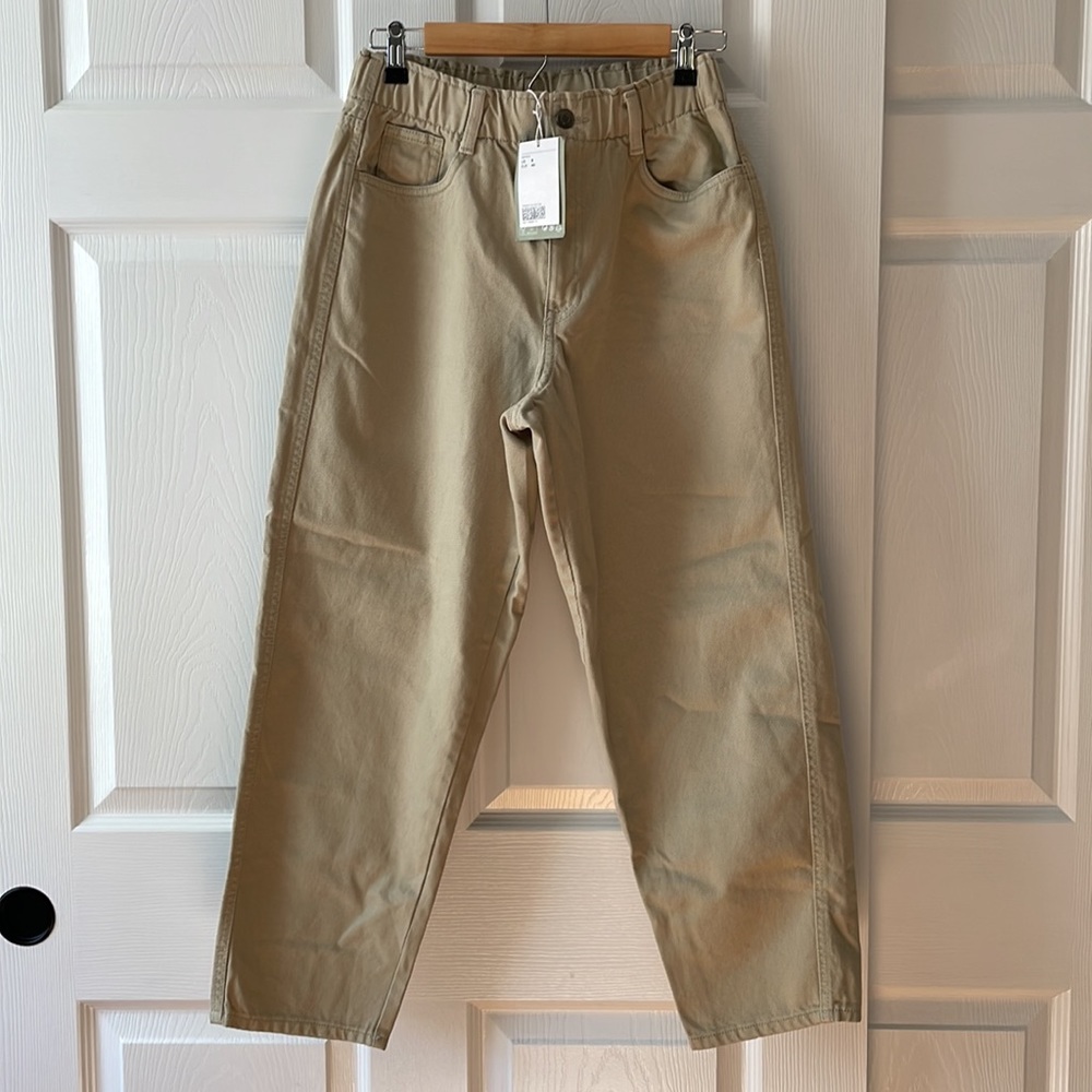 NWT H&M Tan Ankle Length Pants size 8